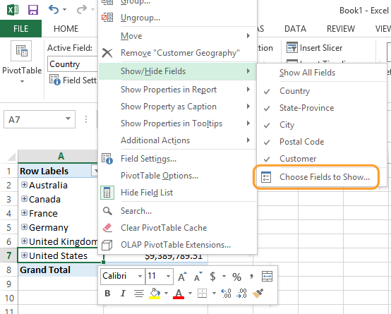 How To Choose Multiple Fields In Pivot Table